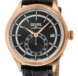 Empire Gevril Swiss Automatic, ETA 2895, Black Dial,  Genuine Handmade Italian Black Leather | Black Dial