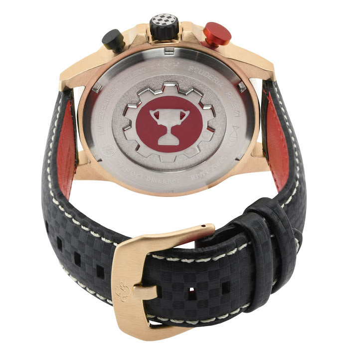 Scuderia Swiss Made chronograph alarm watch carbon fiber dial Black Dial