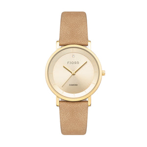 Jensen Cream / Leather Cream White Dial