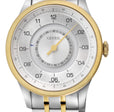 Jones Swiss automatic SW200 single handed watch Silver dial Two-tone | Silver Dial