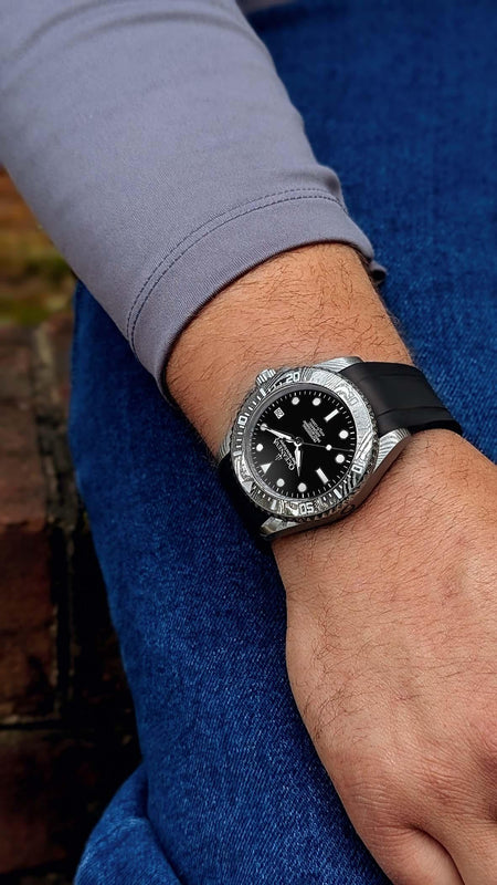 Damascus Swiss Automatic SW200 Deep Marine Explorer II Damascus/Black Dial | Black Dial