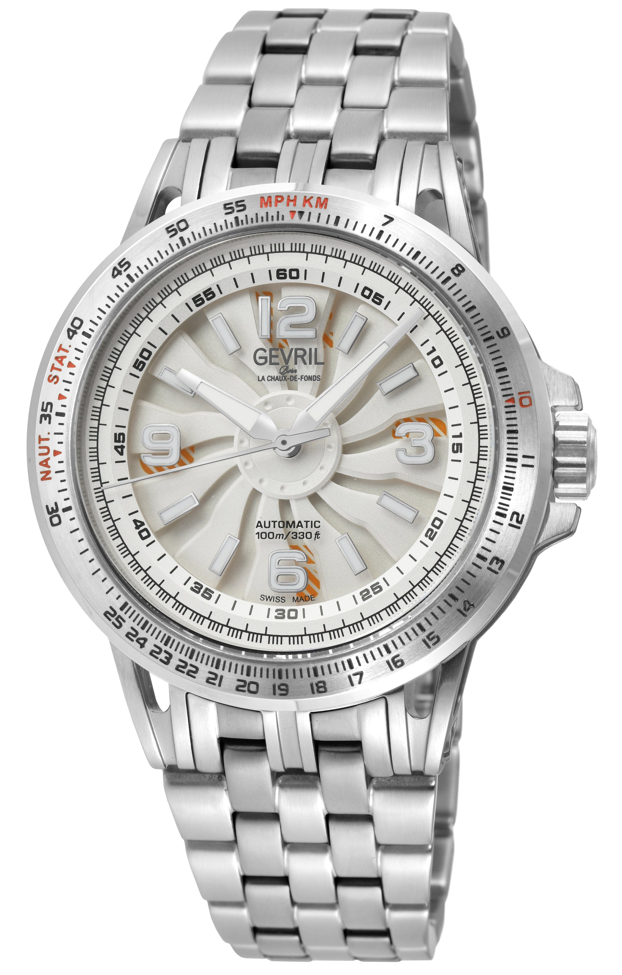 Wind Master Automatic Gevril Men's Automatic Wind Master Silver Dial Stainless Steel Bracelet | Silver Dial