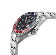 Wall Street Gevril Swiss Made SW200 Steel Rotating Bezel, 316L case, Black Dial | Black/Red Dial