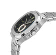 Potente Silver/Black, Silver band, Swiss Automatic Dress Watch | Black Dial