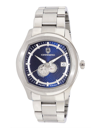AEQUILUX SILVER TONE/WHITE | Blue Dial