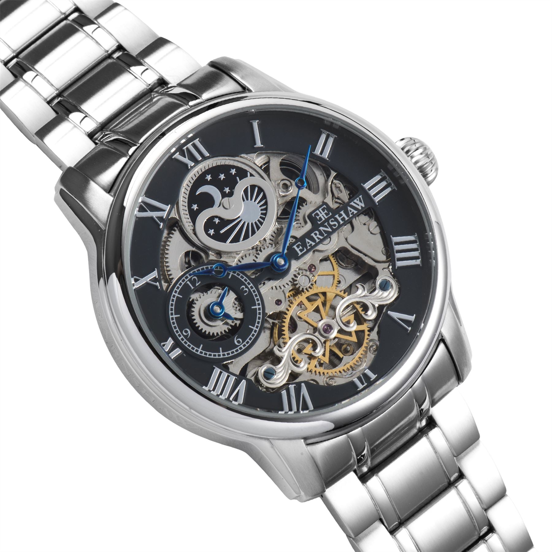 Longitude Automatic Skeleton Watch Grey & Stainless Steel / Solid bracelet Gray Dial