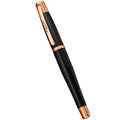 Magna Black Stainless Steel Two-Piece Rollerball Pen Black/Rose