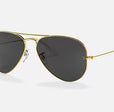 AVIATOR CLASSIC MENS / POLISHED GOLD - BLACK