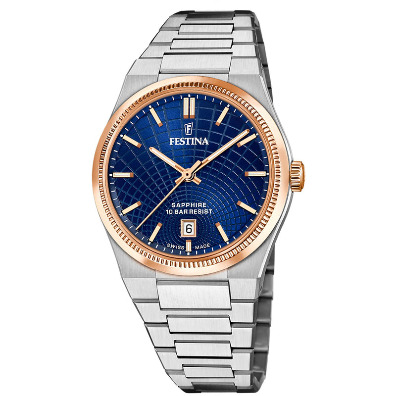 Riv Blue / Stainless Steel | Blue Dial