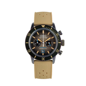 Pilot Chronograph Sunburst Brown /Sand Silicone Sunray Brown Dial