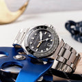 Dumas GMT Automatic Black/Stainless Steel | Black Dial
