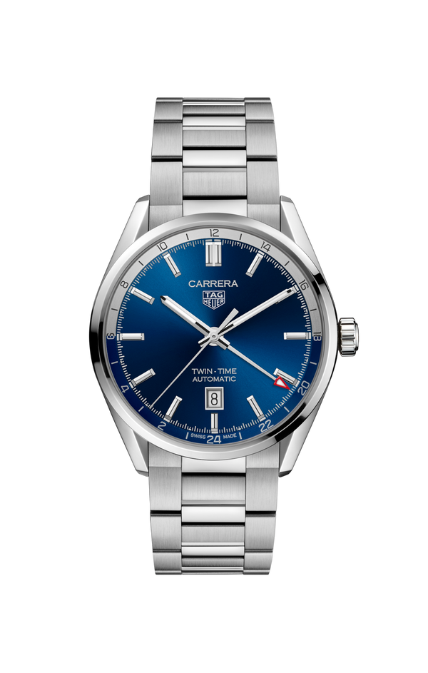 Carrera Twin Time Blue Dial / Leather | Blue Dial