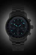 100 Jahre Chronograph Blue with Metal Bracelet | Blue Dial