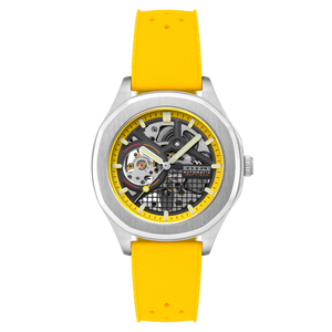 Tail Light Automatic Black / Yellow Silicone | Black Dial