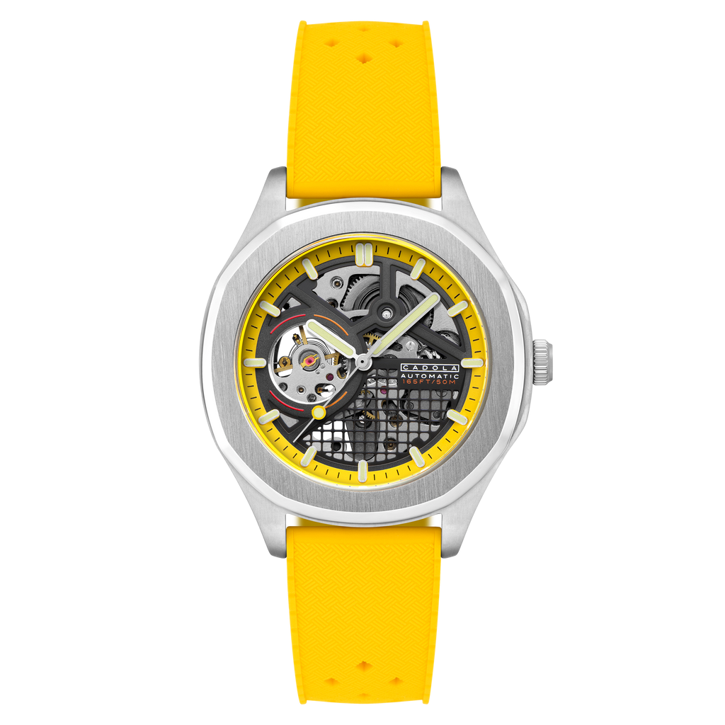 Tail Light Automatic Black / Yellow Silicone | Black Dial – Watch Gang