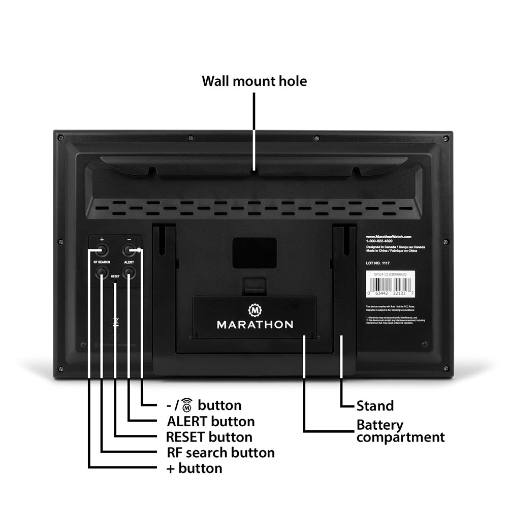 Self-Setting FC Clock with EXLarge Digits Indoor & Outdoor Temp Self-Setting FC Clock with EXLarge Digits Indoor & Outdoor Temp