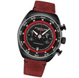 Monaco Red/Leather/Black Dial/Black Case | Black Dial