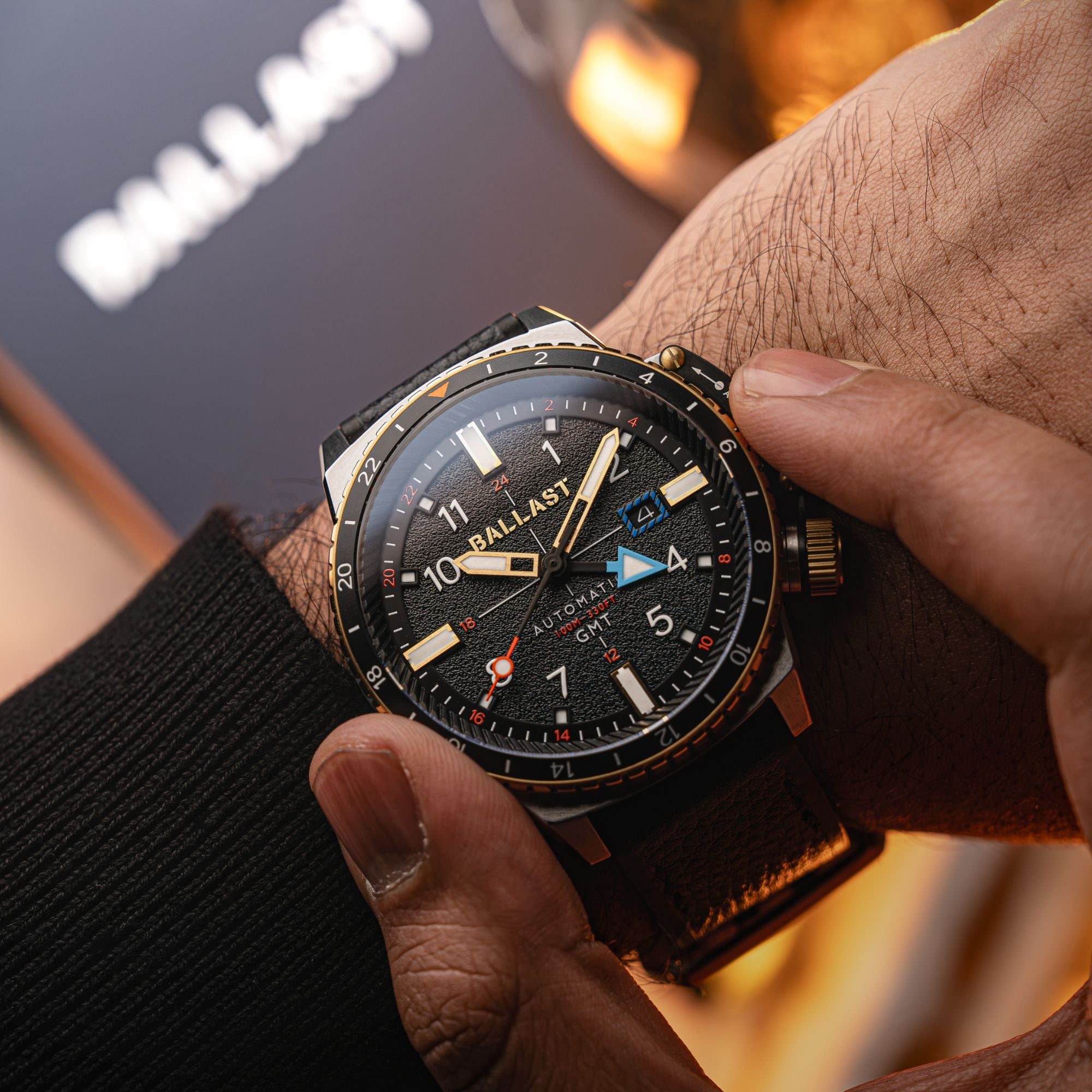 Ballast Torbay Automatic Black / Black Leather | Black | BL-3152
