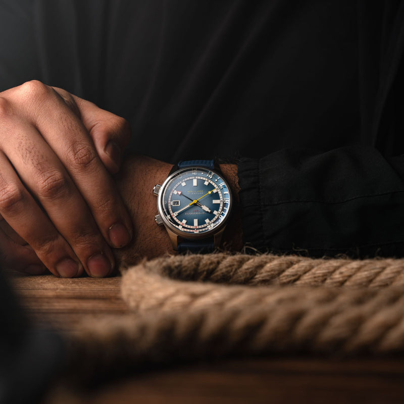 Bradner GMT Automatic Blue/Stainless Steel | Blue Dial