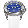 Damascus Swiss Automatic SW200 Deep Marine Explorer II Damascus/Blue Dial/White Strap | Blue Dial