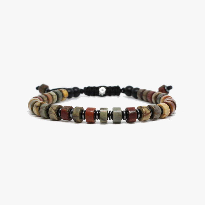 Creek Jasper, Gunmetal Bracelet M (7.25" Wrist) |  Dial