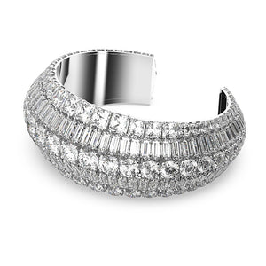 Hyperbola White / Rhodium-Plated