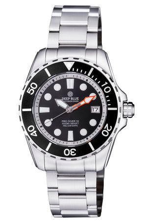 PRO DIVER 1K 1000M AUTOMATIC ALL PURPOSE DIVER STRAP AP DIVER 1000 BLACK w/ WHITE RING BRACELET