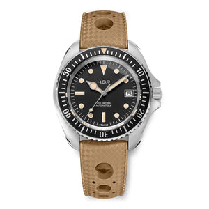 Diver 200M Automatic Vintage Diving Watch - Desert Strap | Black Dial