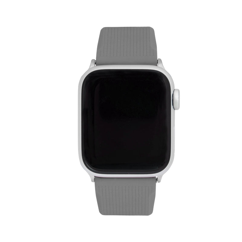 Silicone Adjustable Deployment Band  for Apple Watch Series 8/7/6/5/4/3/2/1/SE Grey (38mm | 40mm | 41mm) |  Dial