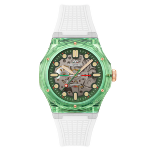 Ravello Automatic Green & White/ Silicone | Green Dial