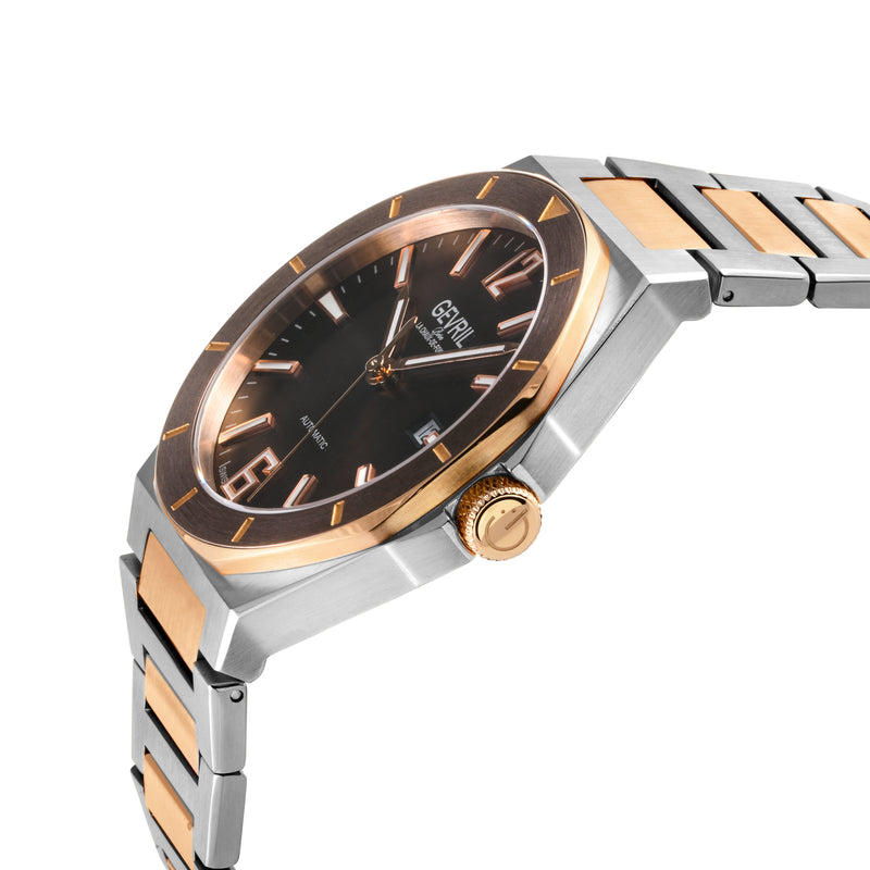 High Line Swiss Made SW200 Brown Two-tone | Brown Dial