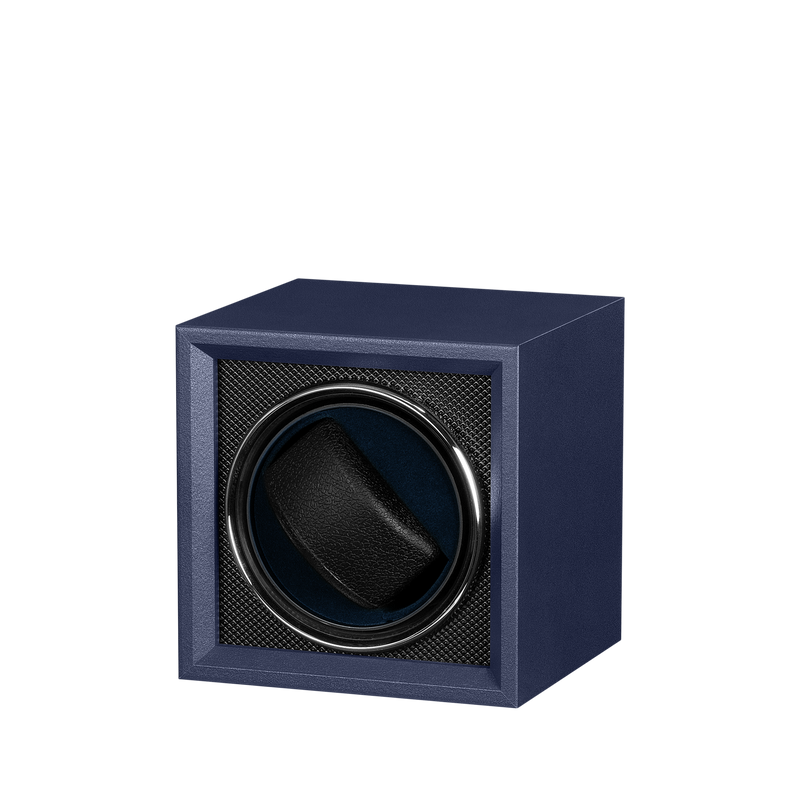 Mainspring Oxford Guardian 1-Slot Watch Winder - Blue Blue / Wood |  Dial