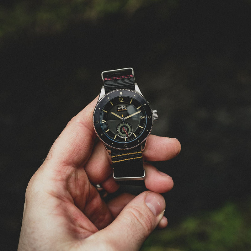 Airmaster Sector Meca-Quartz Black & Grey / Nylon | Black Dial