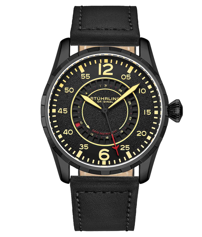 Aviator Black Dial / Black Leather | Black Dial