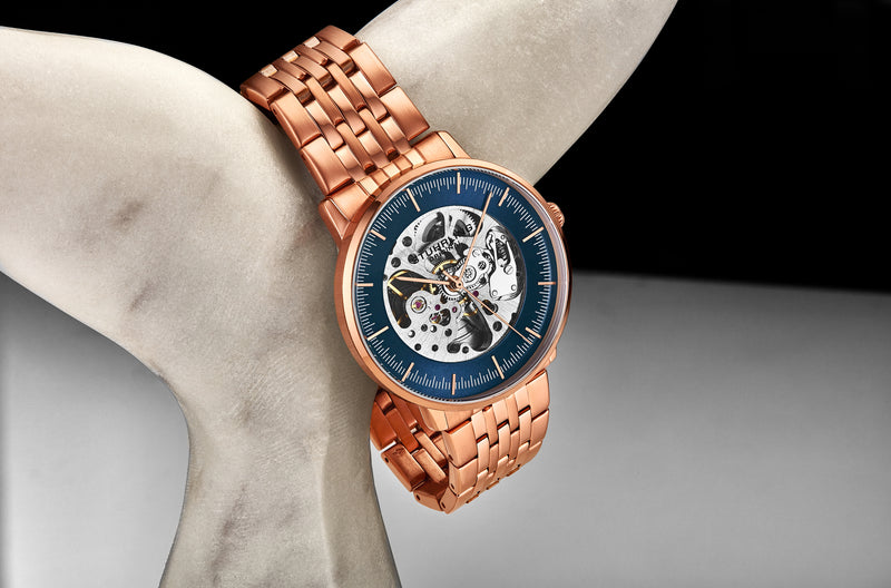 Legacy Rose/Blue | Skeleton Dial