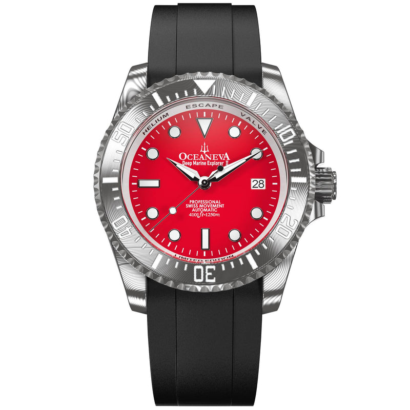 Damascus Swiss Automatic SW200 Deep Marine Explorer II Damascus/Red Dial | Red Dial