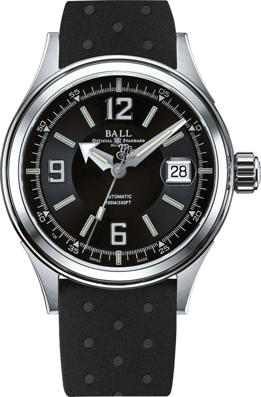 Fireman Racer Black Dial, Rubber Strap