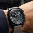 Hawker Hunter Retrograde Chronograph Gray / Leather | Gray Dial