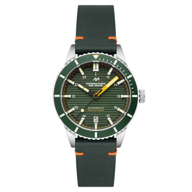 SCILLA AUTOMATIC GREEN / Leather | Green Dial