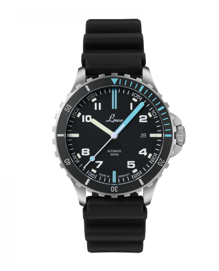 Atlantik Rubber Strap Black Dial