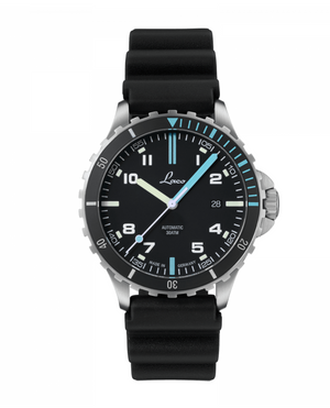 Atlantik Rubber Strap Black Dial