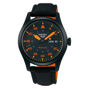 5 Sports Field Black Textured Dial / Nylon Strap Black Dial