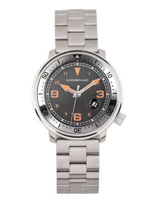 M74 Series Stainless Steel Band Watch Silver / Orange