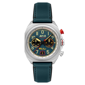 BELL X-1 MACHBUSTER CHRONOGRAPH Blue / Leather | Blue Dial