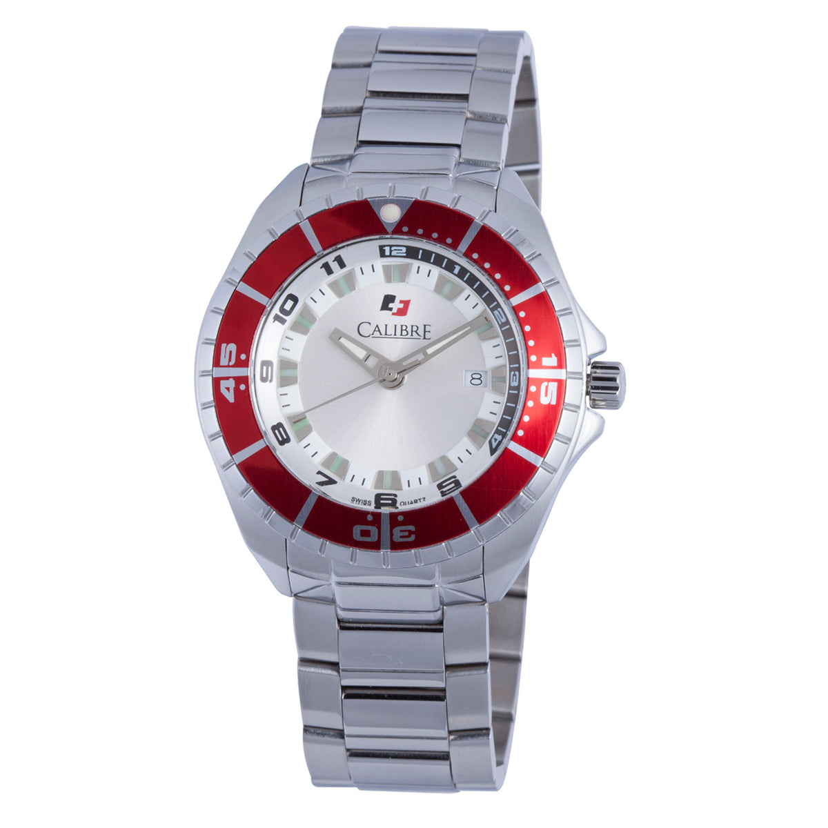 Sea Knight White-red Silver  rotating bezel  divers | White Dial