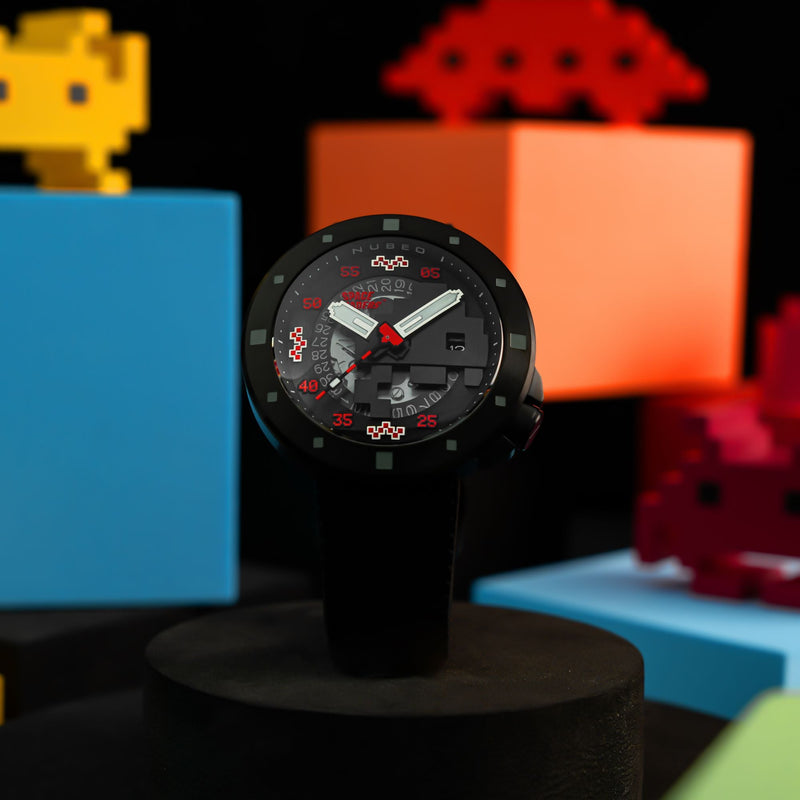 Cassini Automatic Space Invaders Limited Edition Black & Red / Black | Black Dial