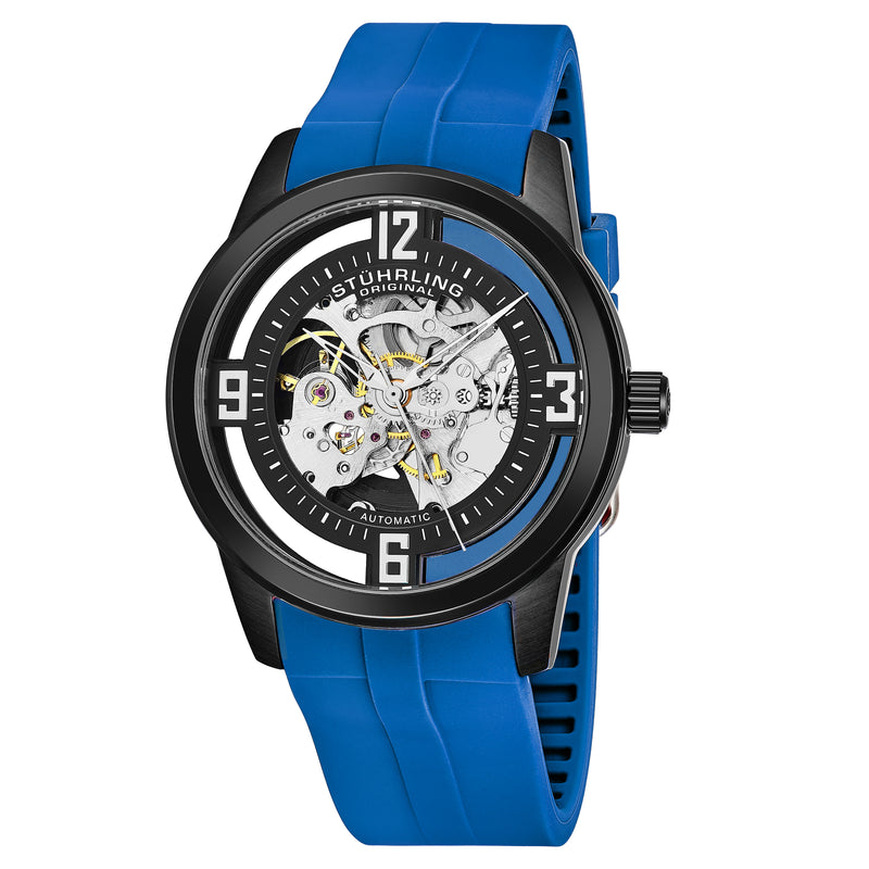 Legacy Blue/Black Rubber | Skeleton Dial