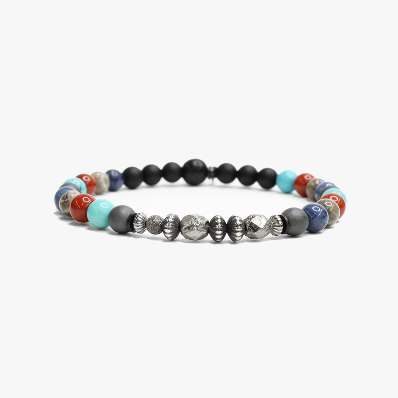 Multi Gemstone, Sterling Silver Stack M (7.25" Wrist) |  Dial