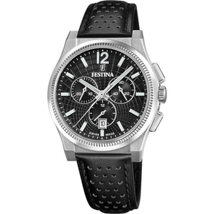 Rive Black / Leather Black Dial