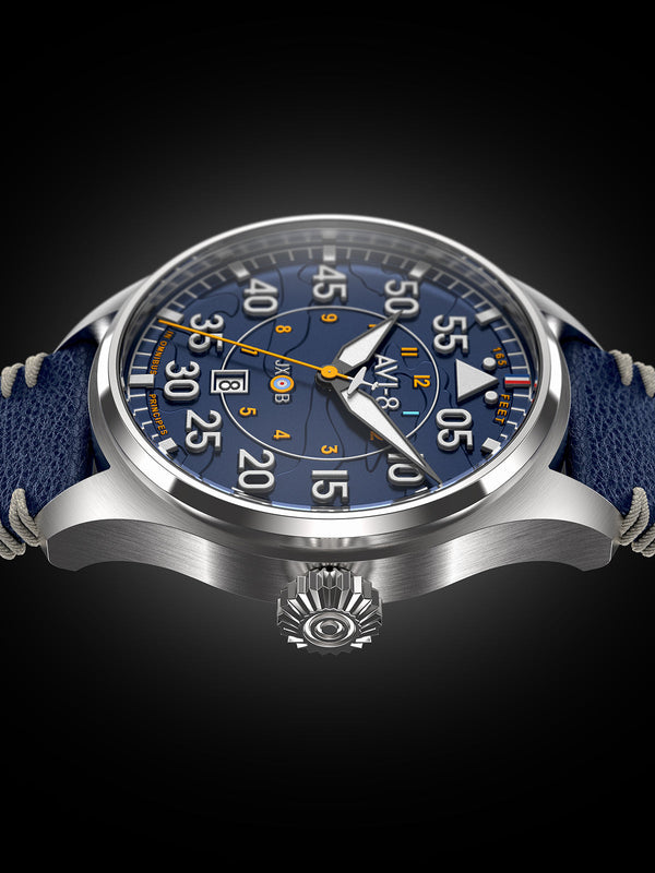 Hawker Hurricane Clowes Automatic Blue / Leather | Blue Dial